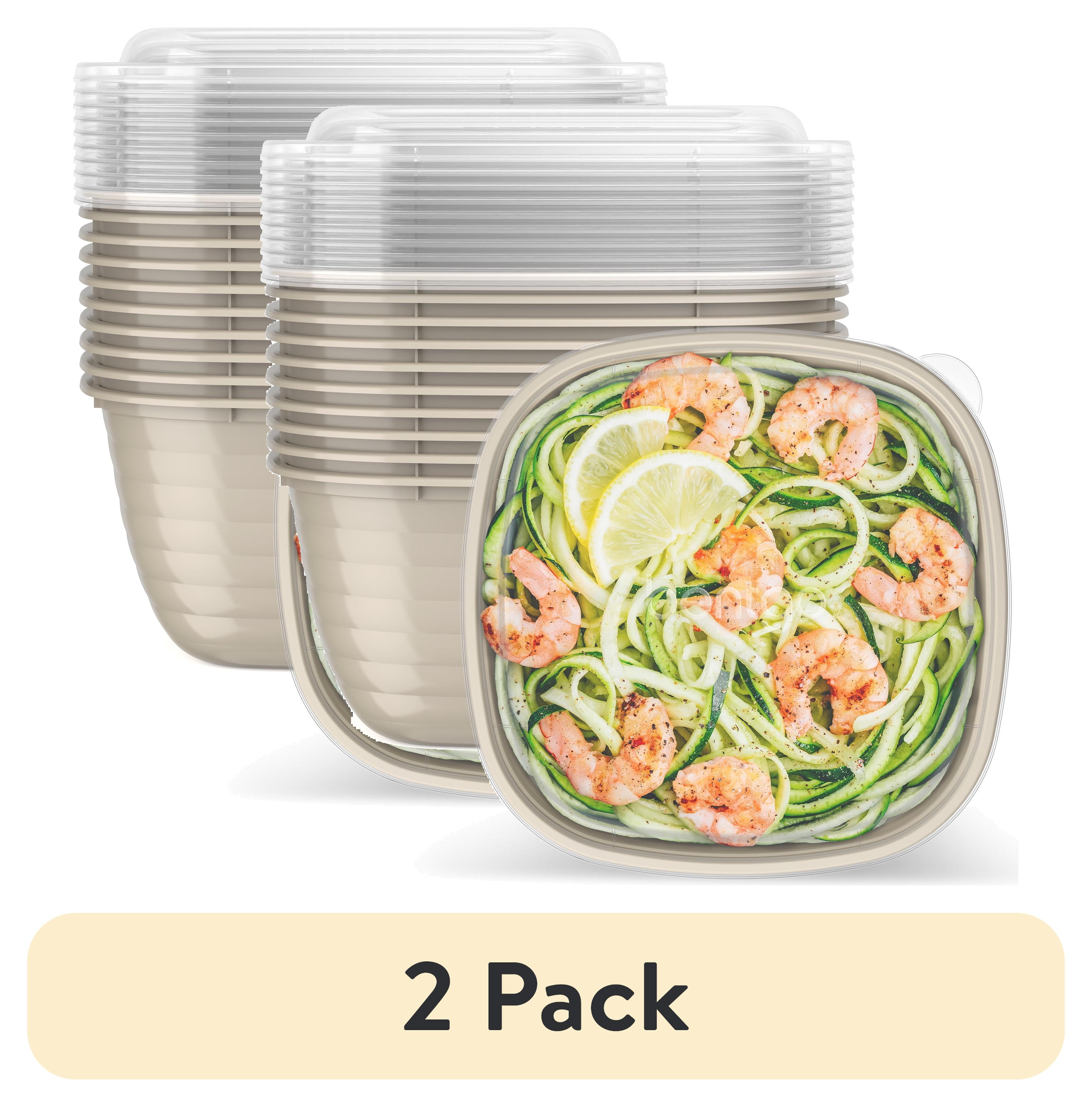 Champagne BPA-Free Microwaveable Meal Prep Containers with Lids