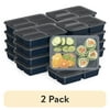 ( pack) Bentgo Prep - 20-Piece 3-Compartment Reusable Meal Prep Containers with Lids, PFAS & BPA Free Materials, Durable, Microwave, Freezer, & Dishwasher Safe To Go Food Storage ()