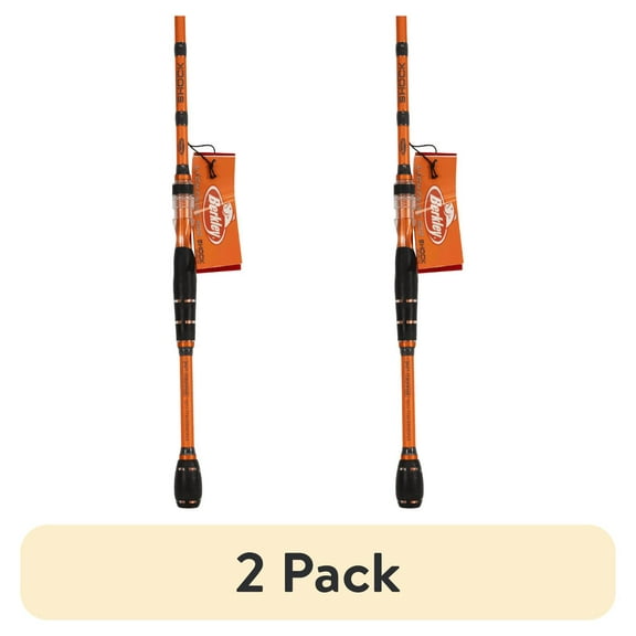 (2 pack) Berkley Shock Spinning Rod, 6'6" Medium Fishing Rod