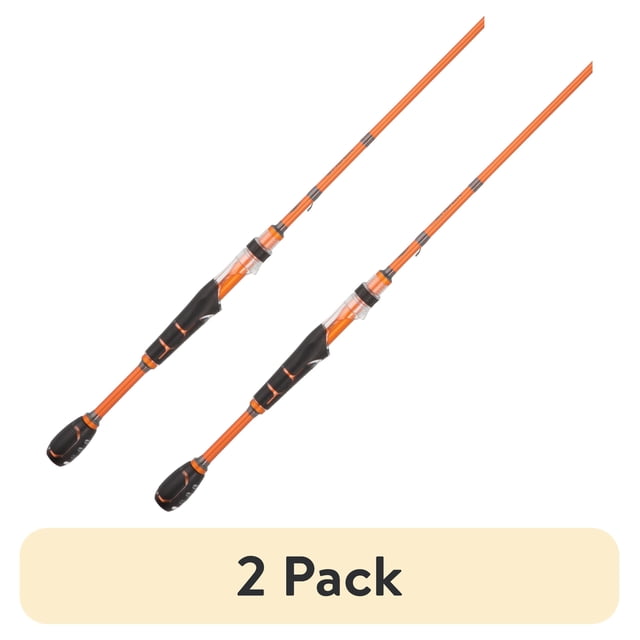 (2 pack) Berkley 6’ Shock Spinning Rod, Two Piece Spinning Rod ...