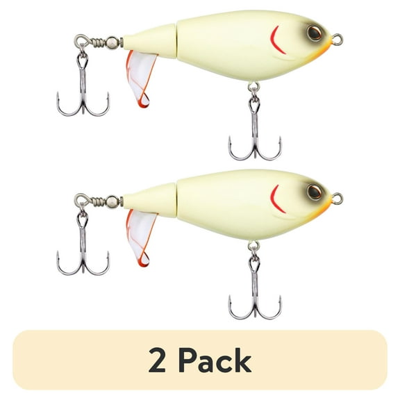 (2 pack) Berkley Choppo Topwater Fishing Lure, Bone, Size 90