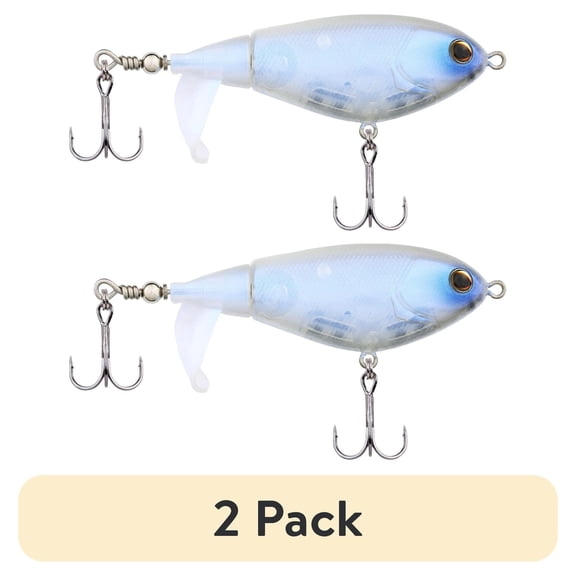 (2 pack) Berkley Choppo Topwater Fishing Lure, Ghost White, Size 90