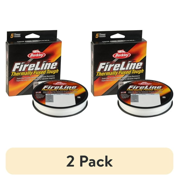 (2 pack) Berkley FireLine Fishing Line, Crystal, 20 lb Test Strength, 125 yd