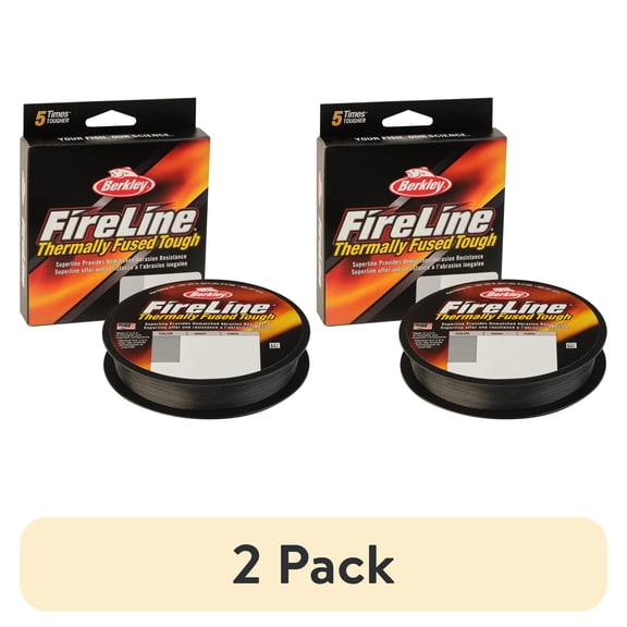 (2 pack) Berkley FireLine Fishing Line, Smoke, 10 lb Test Strength, 125 yd