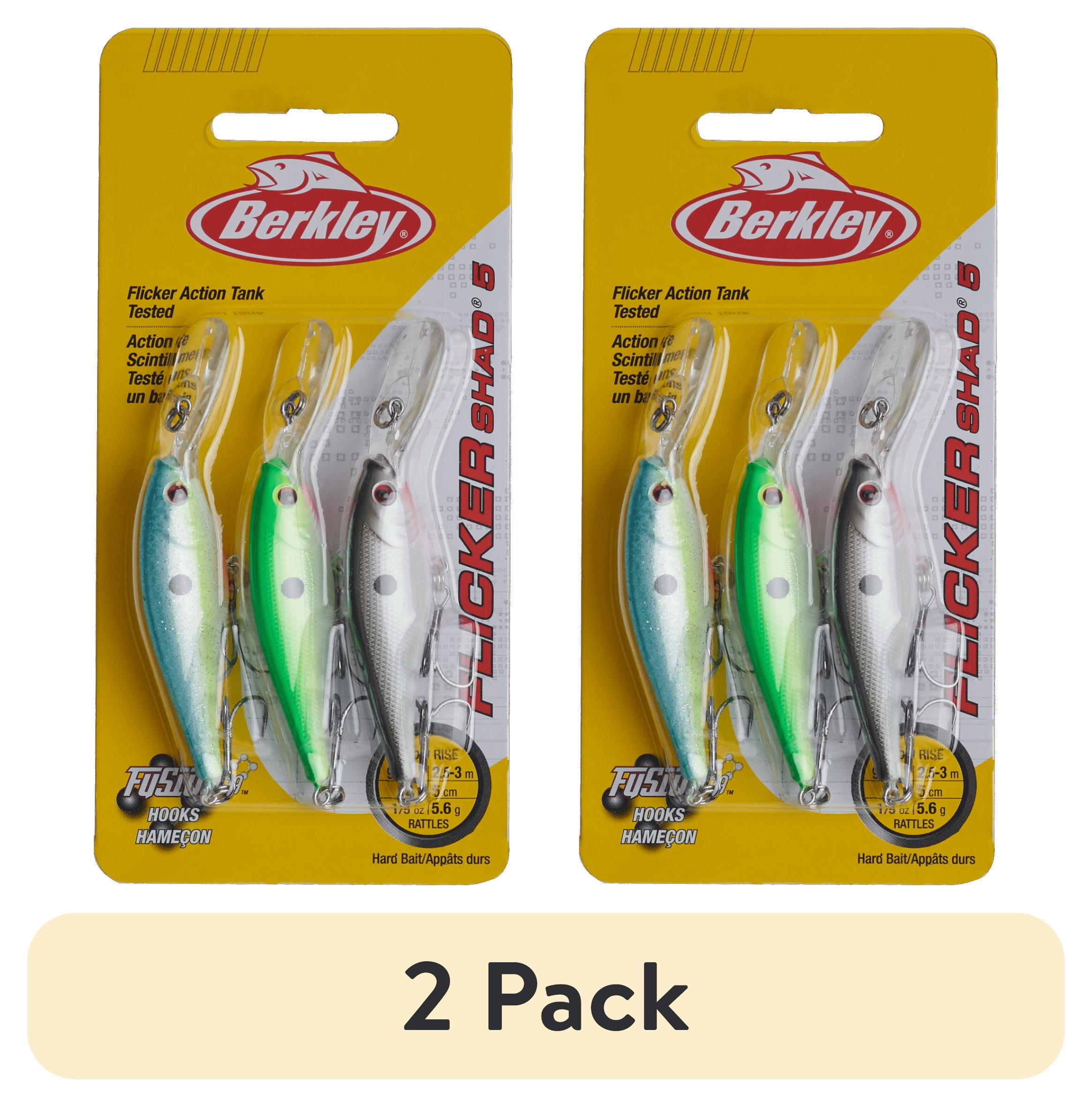 (2 pack) Berkley Flicker Shad Fishing Lure 3 Pack, Assorted Colors