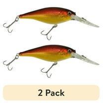 (2 pack) Berkley Flicker Shad Fishing Lure, Black Gold Sunset, 1/2 oz
