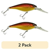 (2 pack) Berkley Flicker Shad Fishing Lure, Black Gold Sunset, 1/4 oz