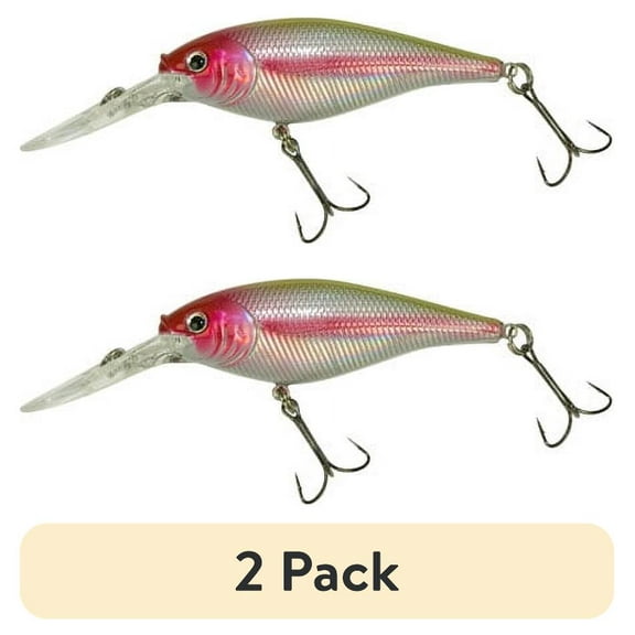 (2 pack) Berkley Flicker Shad Fishing Lure, Chrome Clown, 3/16 oz