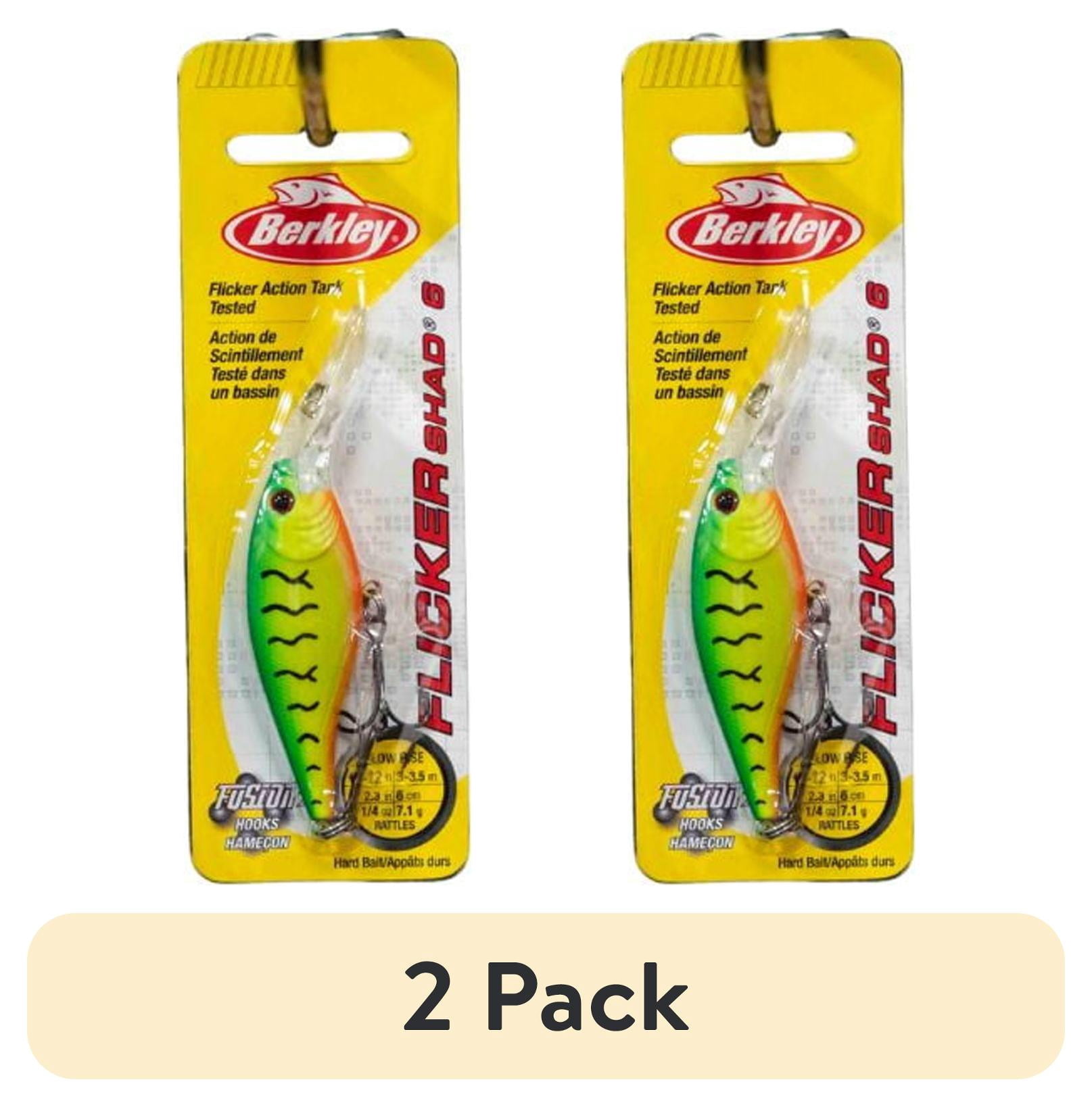 (2 pack) Berkley Flicker Shad Fishing Lure, Firetiger, 1/4 oz