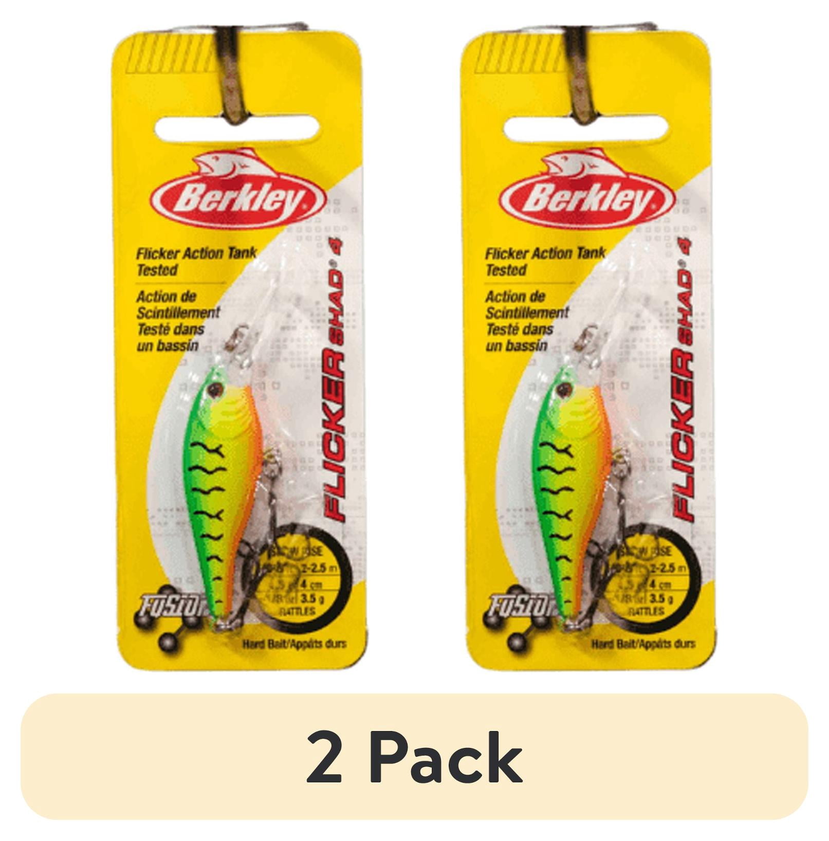 (2 pack) Berkley Flicker Shad Fishing Lure, Firetiger, 1/8 oz