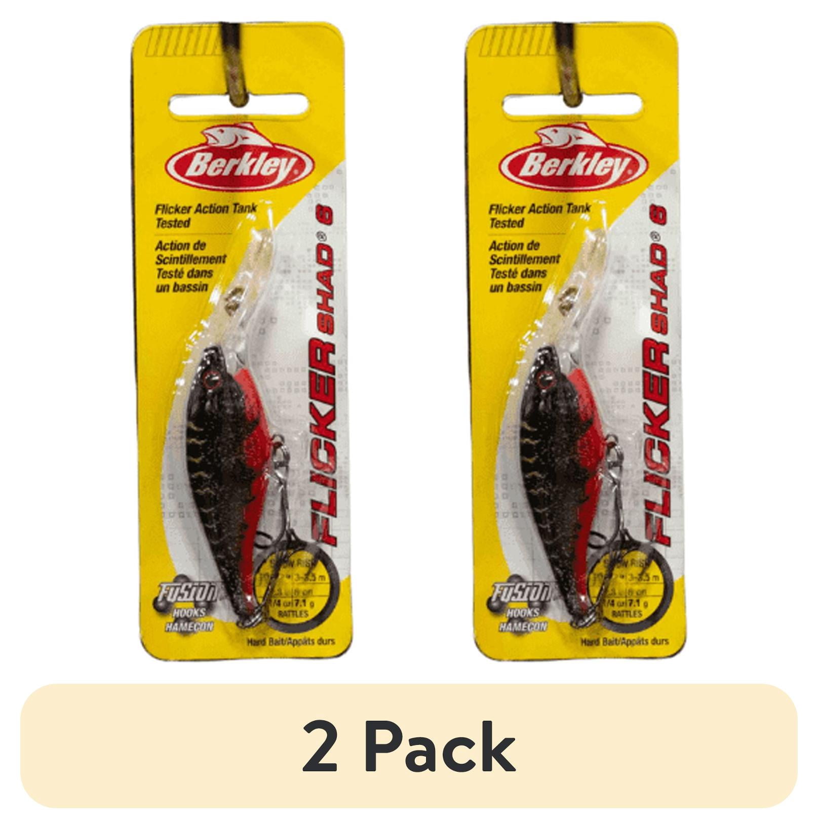 (2 pack) Berkley Flicker Shad Fishing Lure, Hot Pink, 1/8 oz