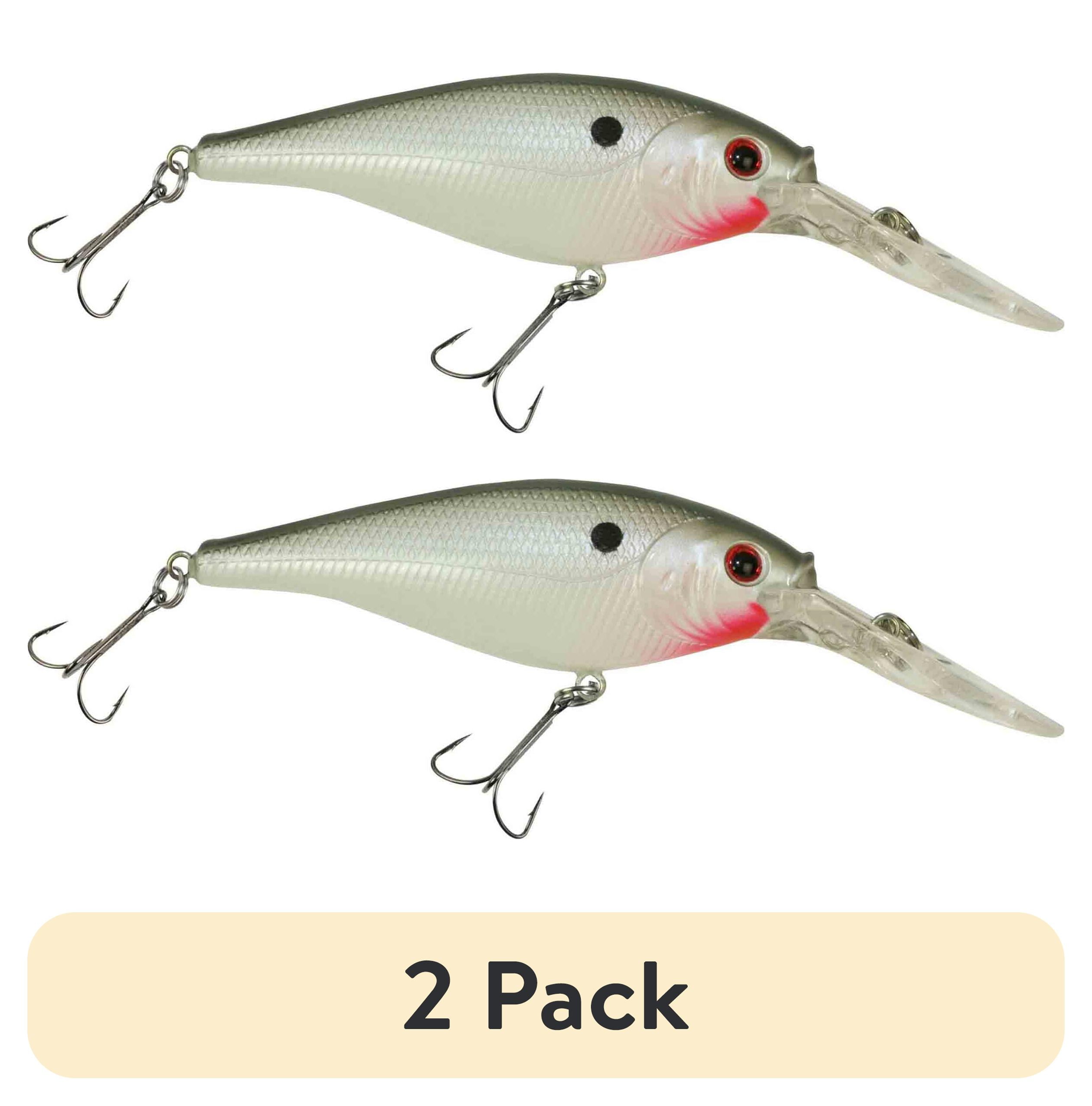 (2 pack) Berkley Flicker Shad Fishing Lure, Pearl White, 1/2 oz