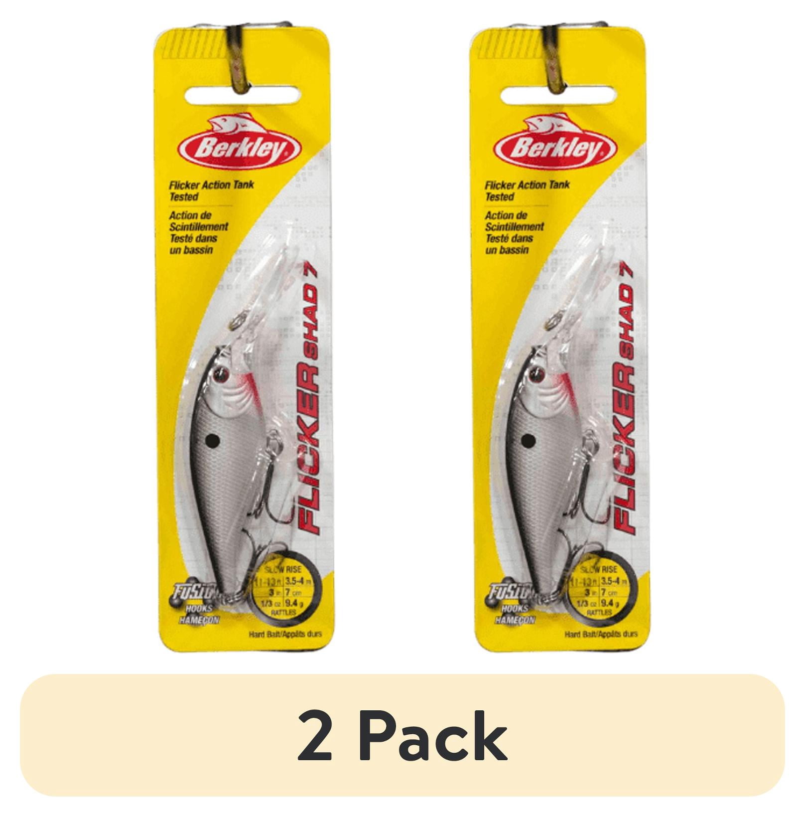 (2 pack) Berkley Flicker Shad Fishing Lure, Pearl White, 5/16 oz