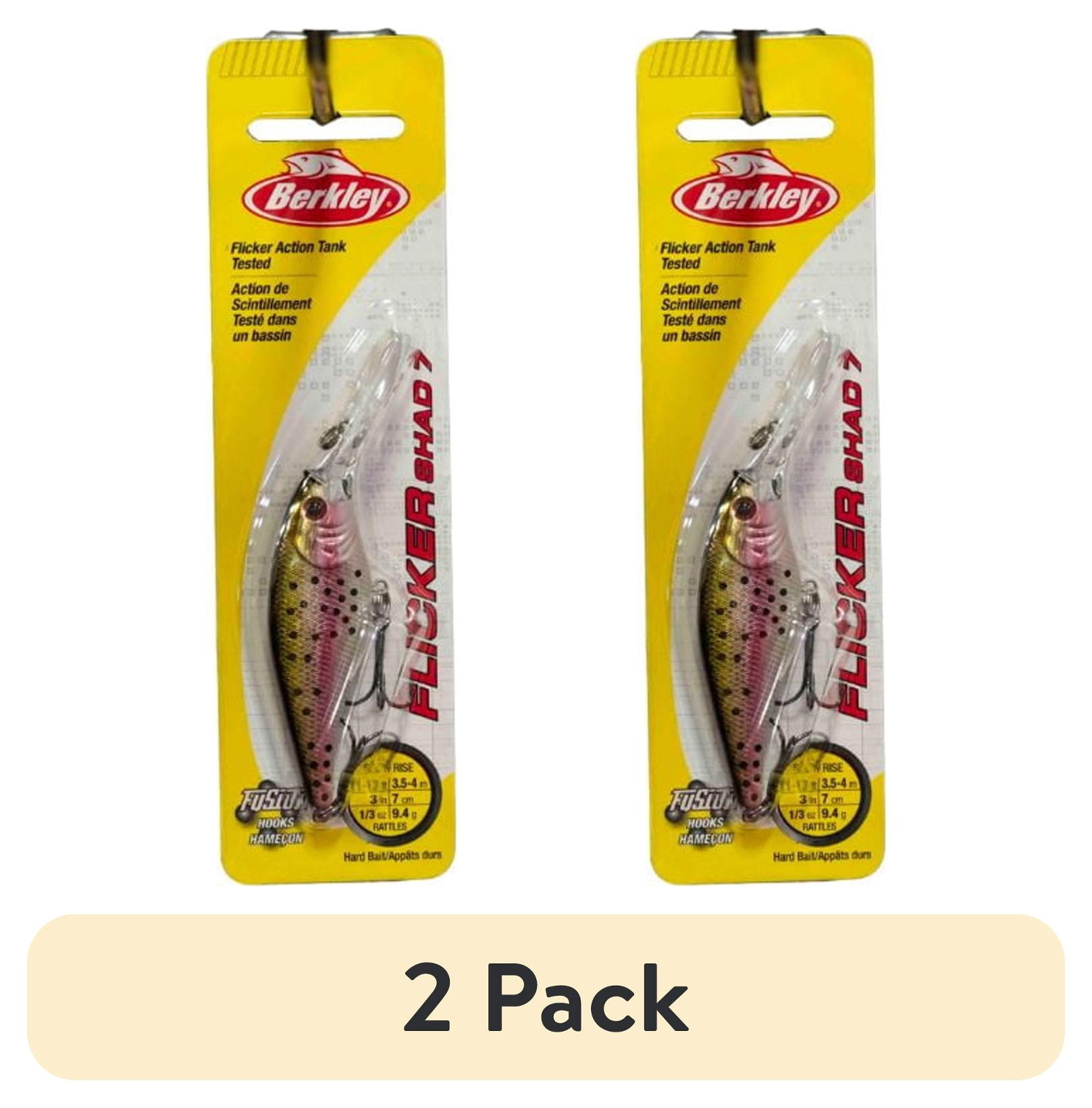 (2 pack) Berkley Flicker Shad Fishing Lure, Rainbow Trout, 5/16 oz