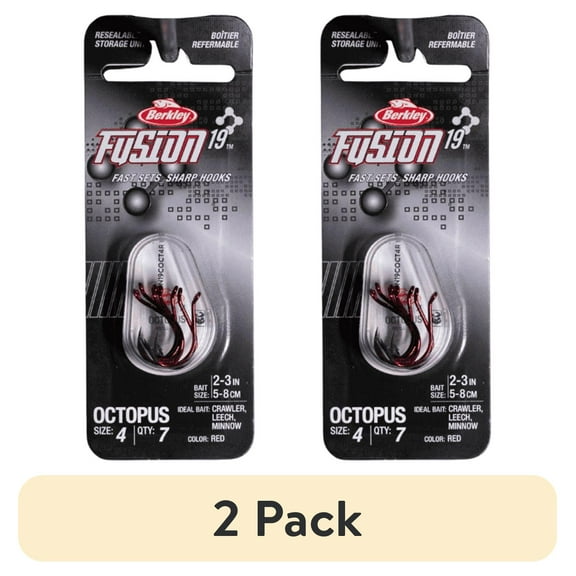 (2 pack) Berkley® Fusion19™ Colored Octopus Hooks