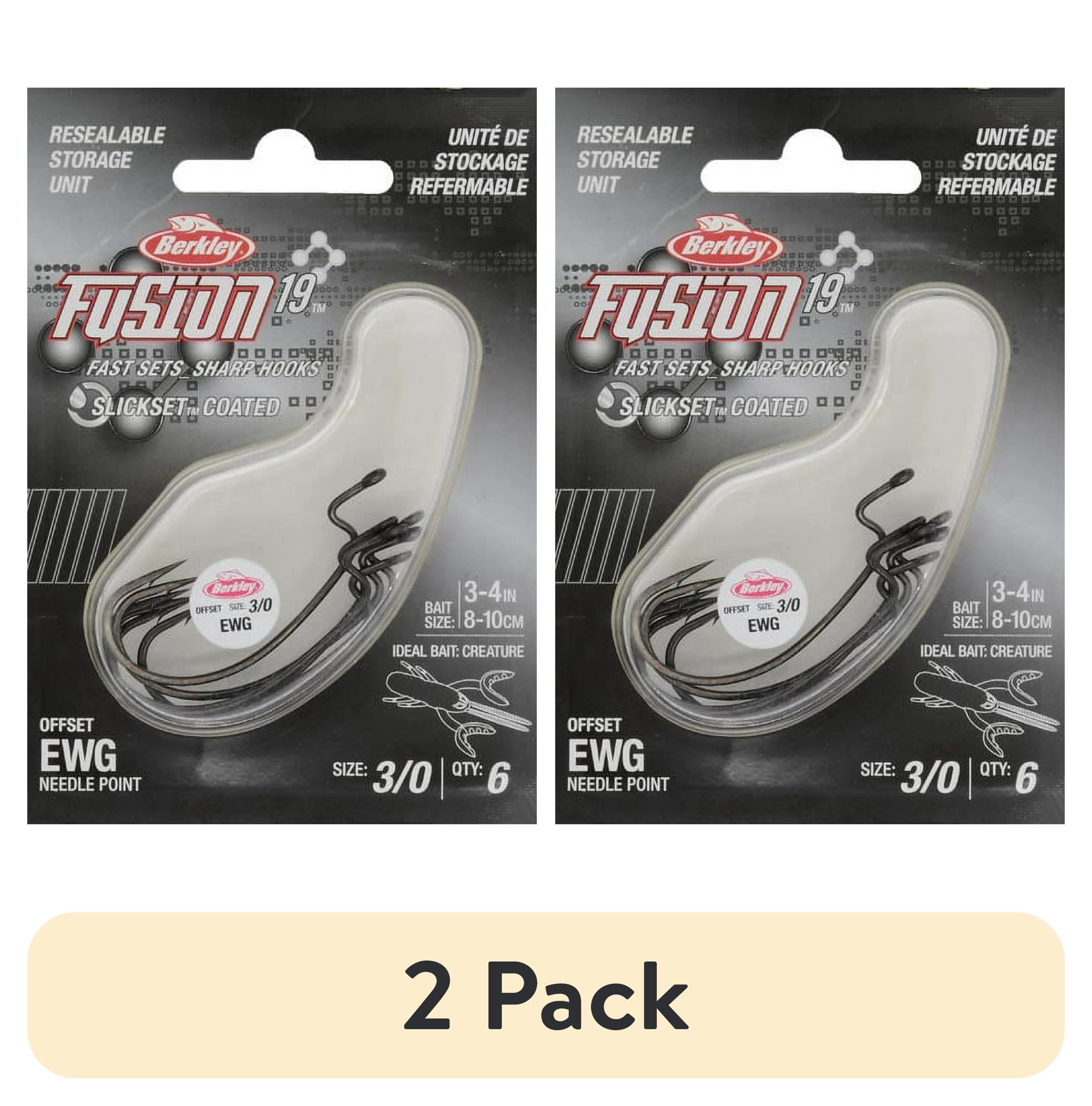 (2 pack) Berkley Fusion19 Offset Worm Fishing Hooks