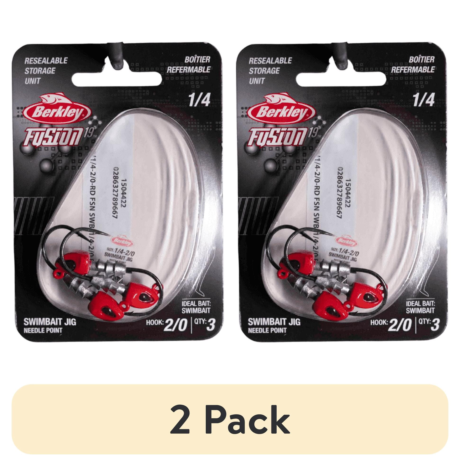 (2 pack) Berkley Fusion19 Swimbait Jighead, Pearl White, Size 5/0, 1/4 oz.