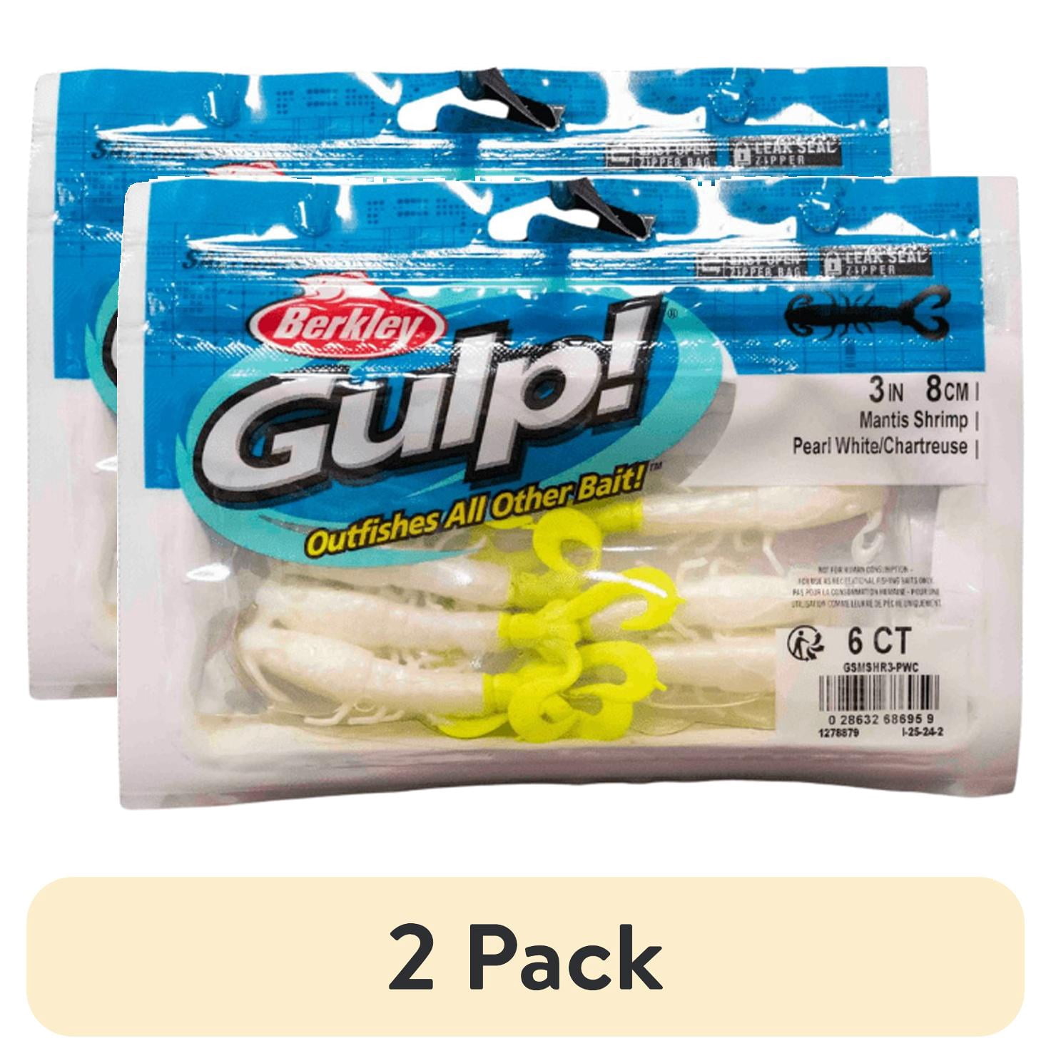 Gulp! 2 Pack Saltwater 3 Inch Mantis Shrimp Bait with Scent Dispersion