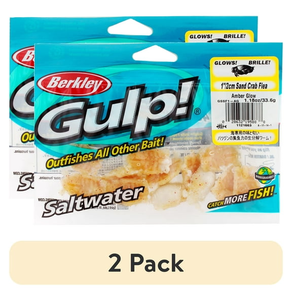 (2 pack) Berkley Gulp! Saltwater Sand Crab Flea Soft Bait