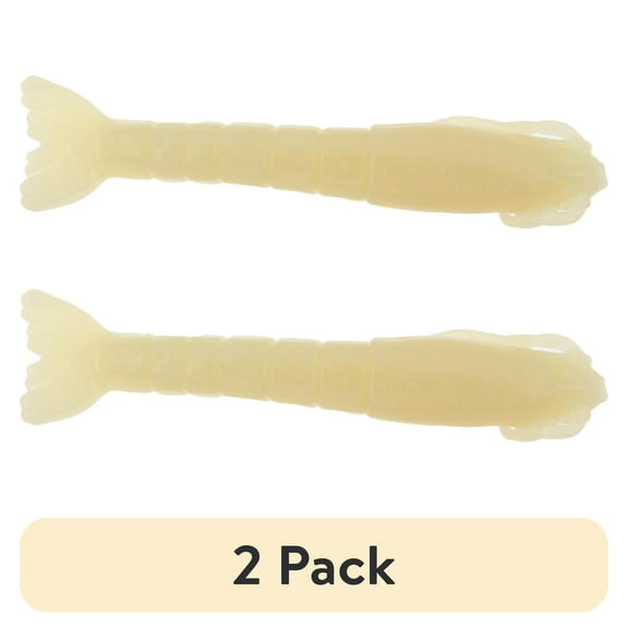 (2 pack) Gulp! Shrimp Soft Bait 3" Length, Glow, per 6 1120298