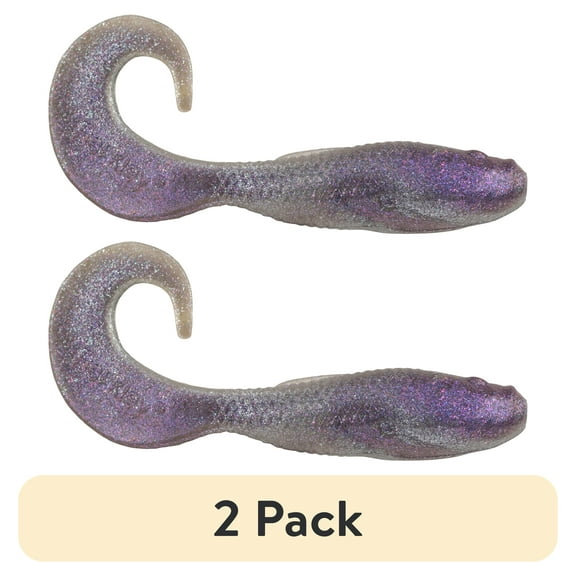 (2 pack) Berkley Gulp! Saltwater Swimming Mullet Scented Bait, Purple Chrome 3"