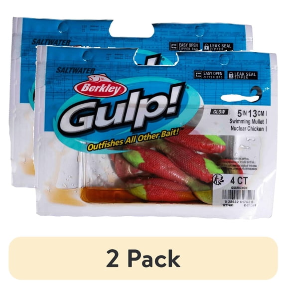 (2 pack) Berkley Gulp! Saltwater Swimming Mullet Soft Bait