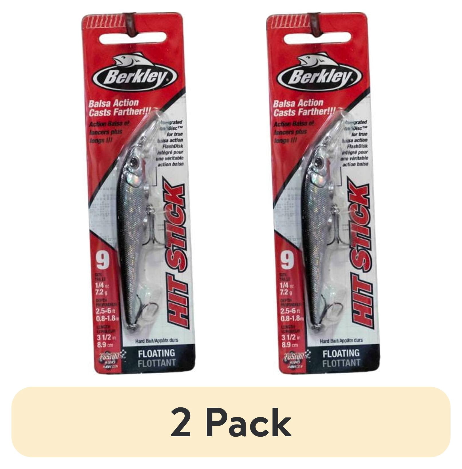 (2 pack) Berkley Hit Stick Fishing Lure, Black Silver, 1/4 oz