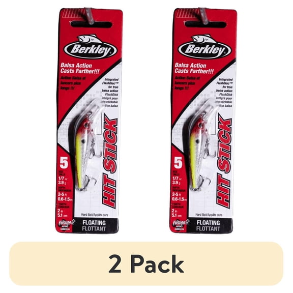 (2 pack) Berkley Hit Stick Fishing Lure, Clown, 1/7 oz