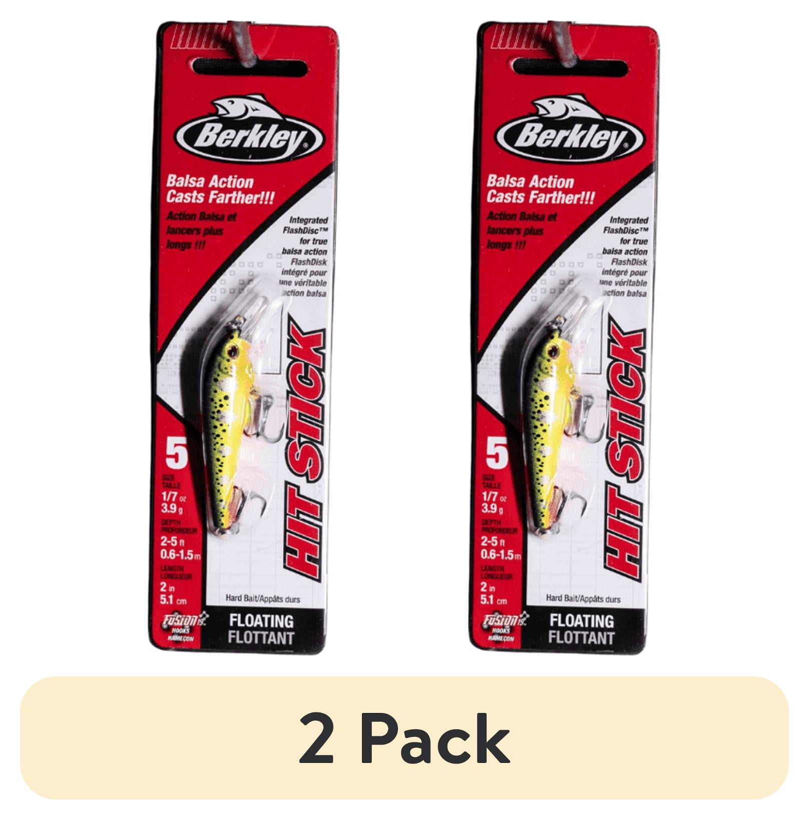 (2 pack) Berkley Hit Stick Fishing Lure, Crazy Steel, 1/7 oz