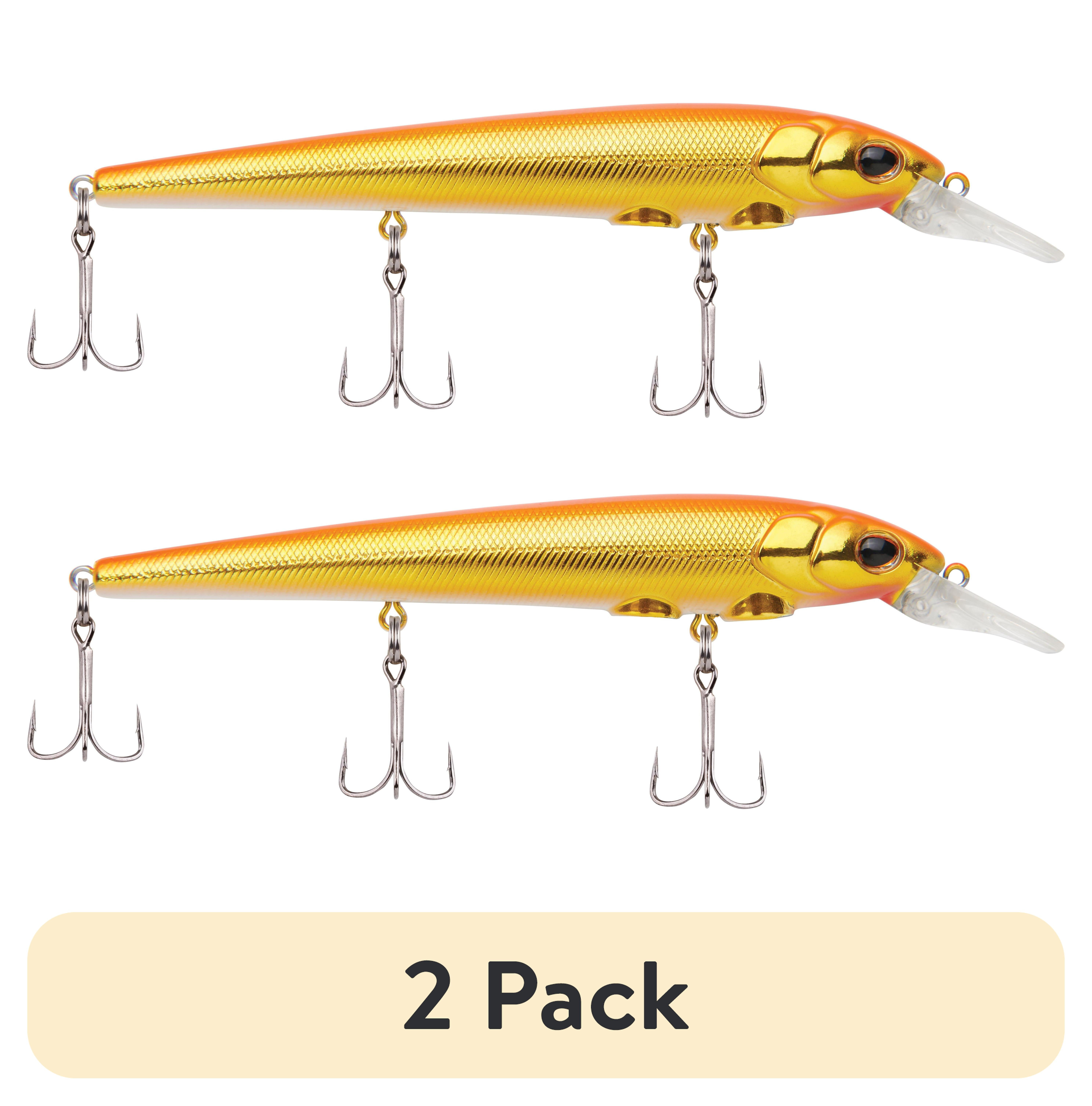 (2 pack) Berkley Hit Stick Fishing Lure, Fluorescent Orange Gold, 1/3 oz