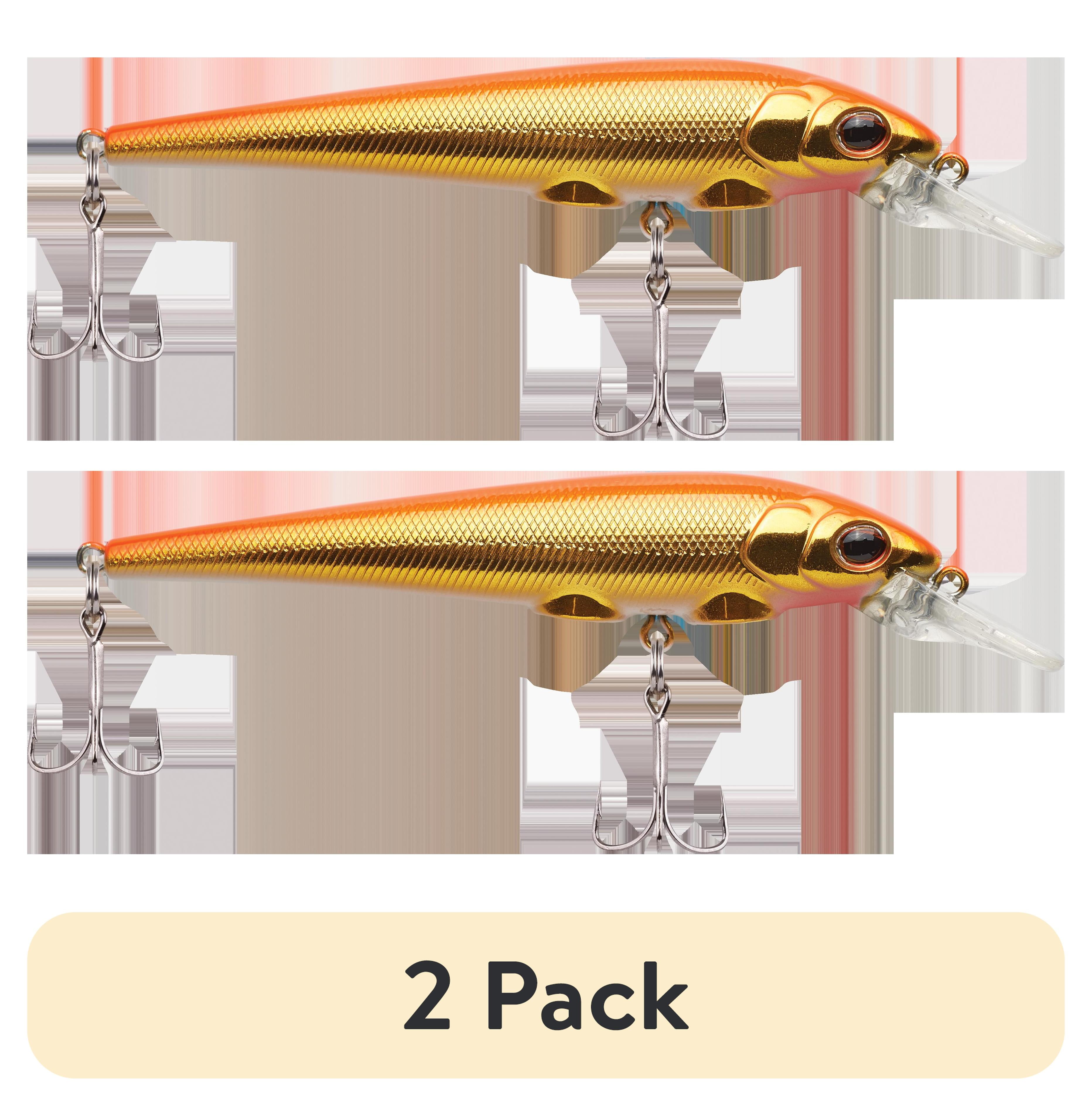 (2 pack) Berkley Hit Stick Fishing Lure, Fluorescent Orange Gold, 1/4 oz