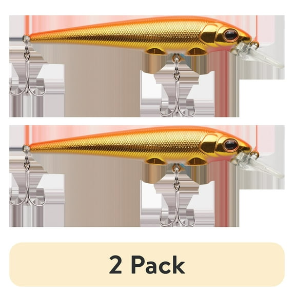 (2 pack) Berkley Hit Stick Fishing Lure, Fluorescent Orange Gold, 1/4 oz