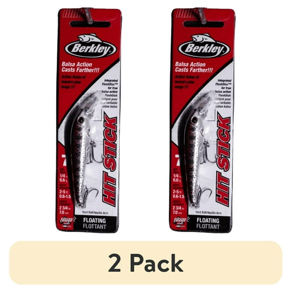 (2 pack) Berkley Hit Stick Fishing Lure, Rainbow Trout, 1/4 oz