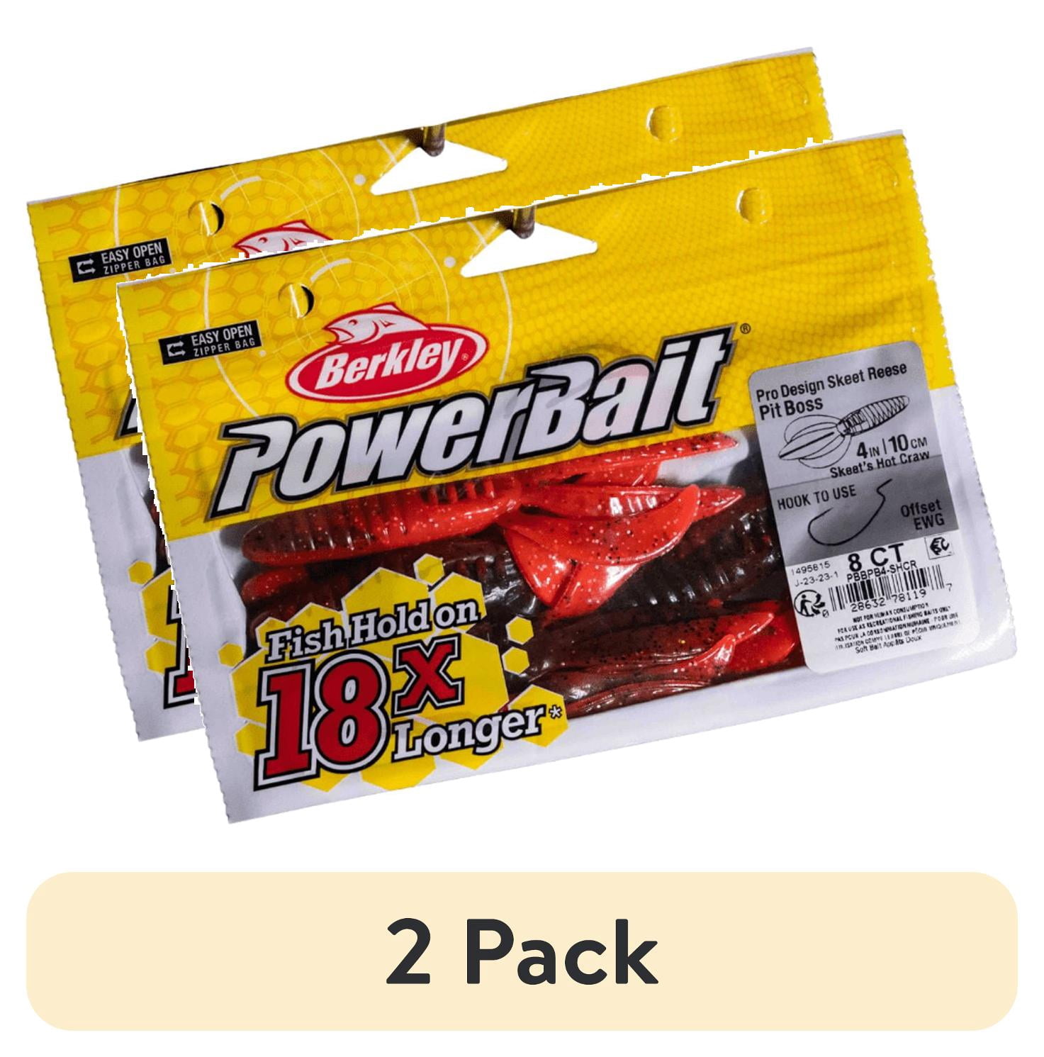 (2 pack) Berkley Power Bait Pit Boss Fishing Soft Bait
