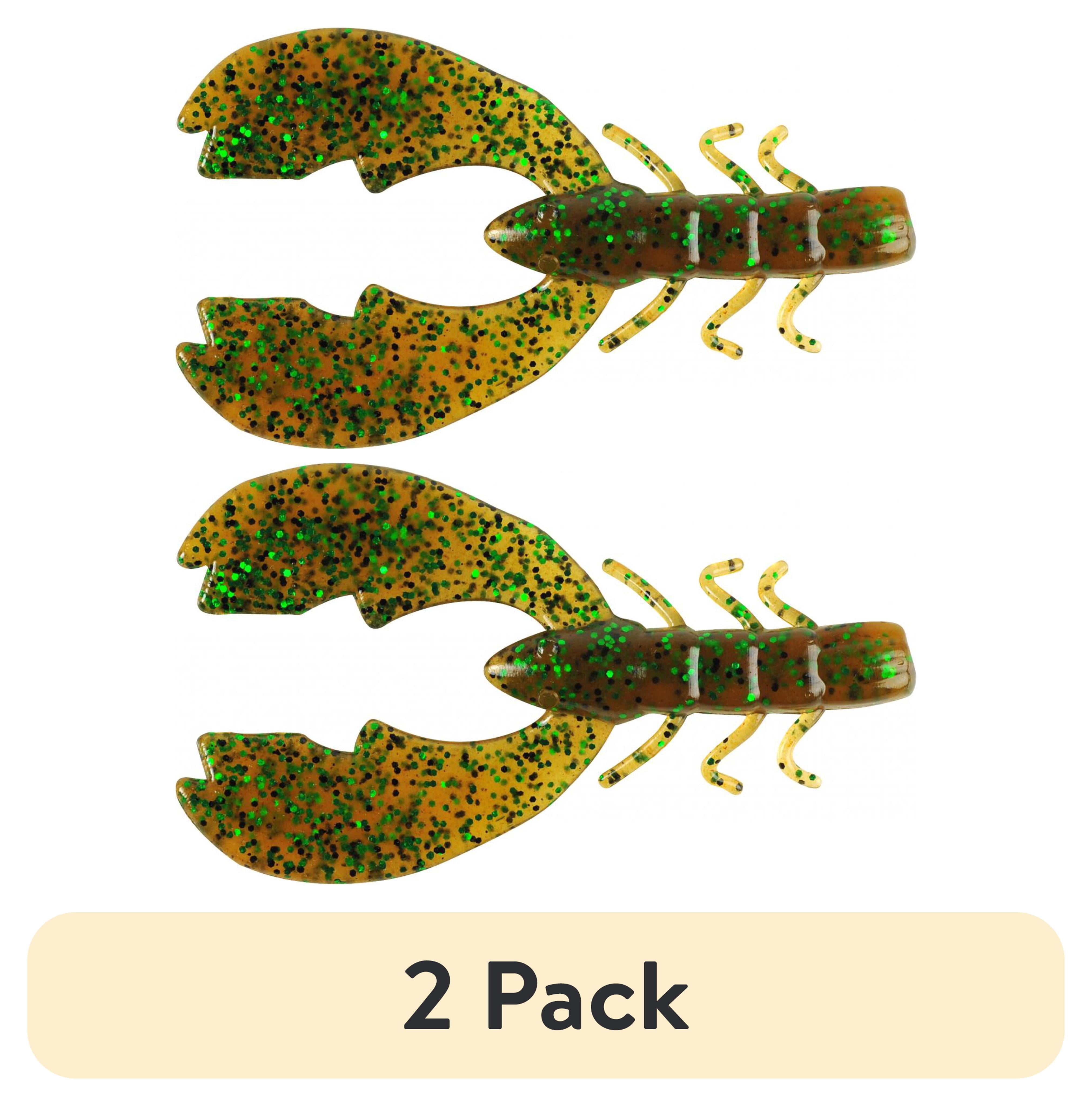 (2 pack) Powerbait Chigger Craw, 3" Pumpkin Green Fleck