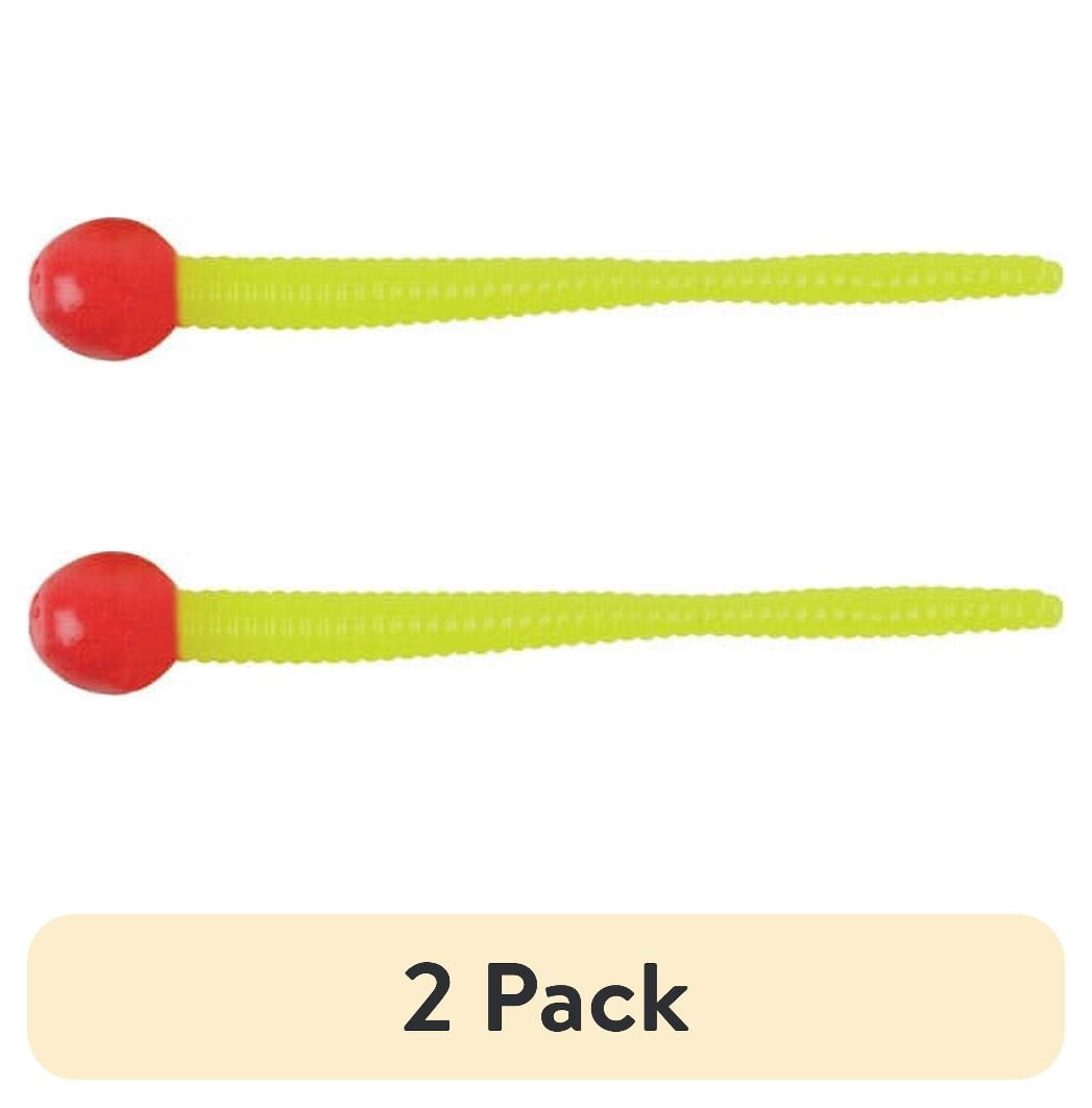 (2 pack) Berkley PowerBait Floating Mice Tails Fishing Bait, Fluorescent Red/Chartreuse, 3in | 8cm