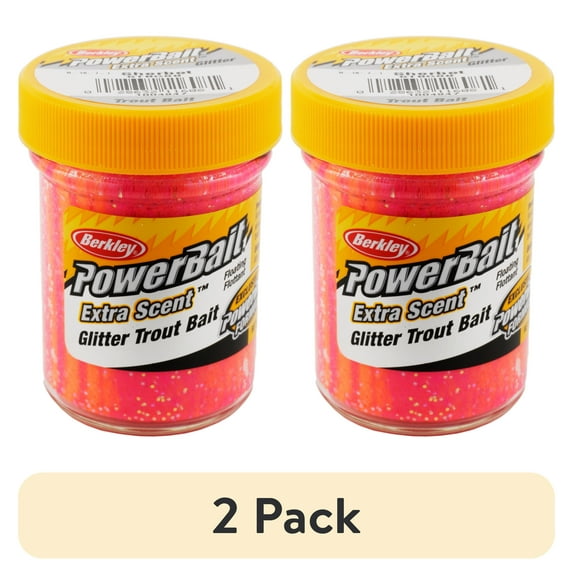 (2 pack) Berkley PowerBait Glitter Trout Fishing Dough Bait
