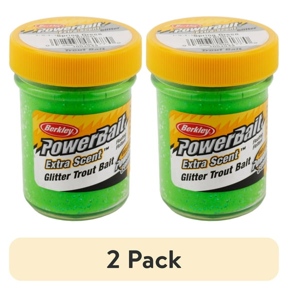 (2 pack) Berkley PowerBait Glitter Trout Fishing Dough Bait