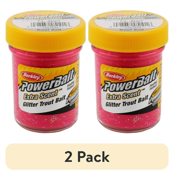 (2 pack) Berkley PowerBait Glitter Trout Fishing Dough Bait
