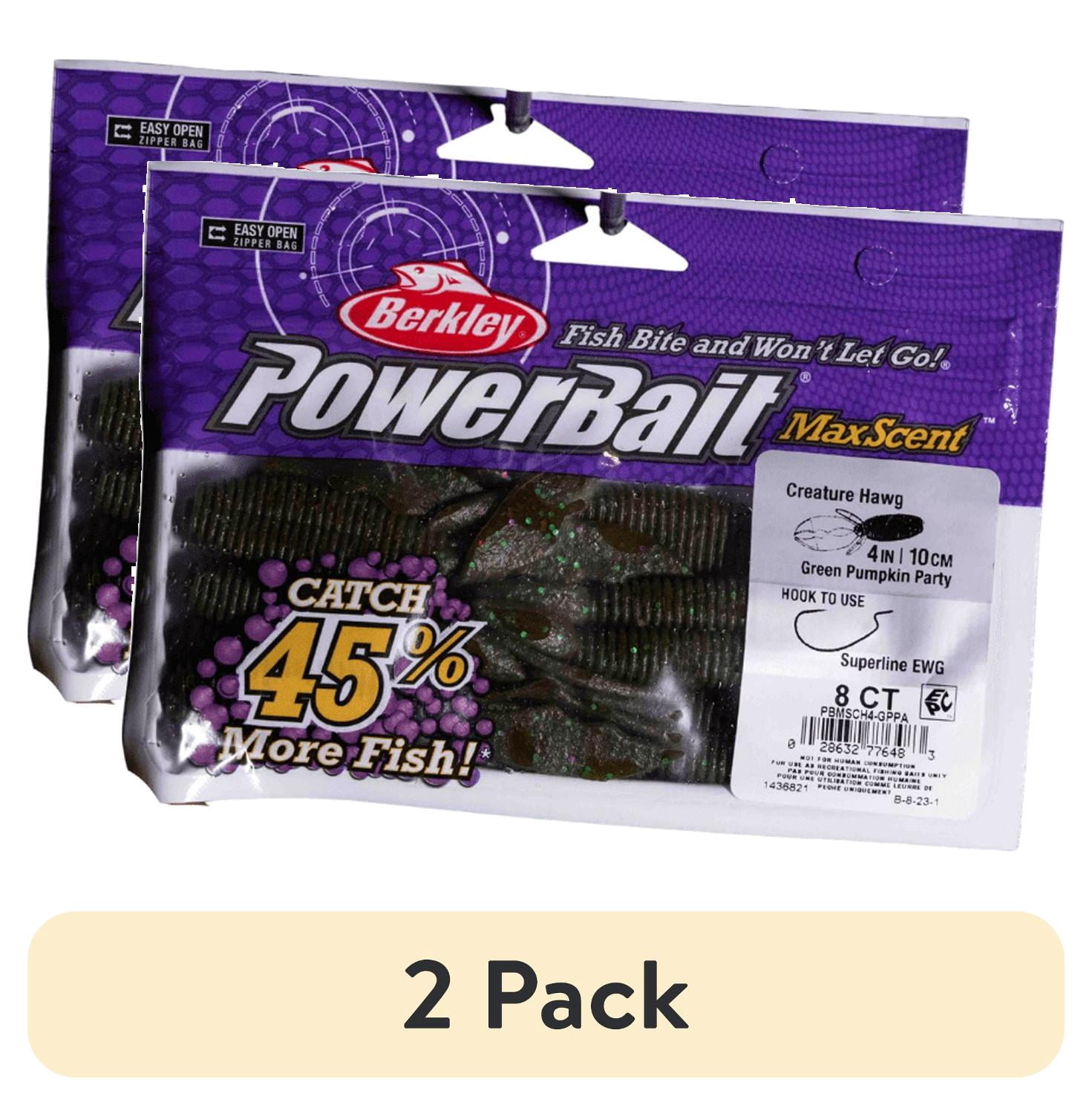 (2 pack) Berkley PowerBait MaxScent Creature Hawg Fishing Soft Bait