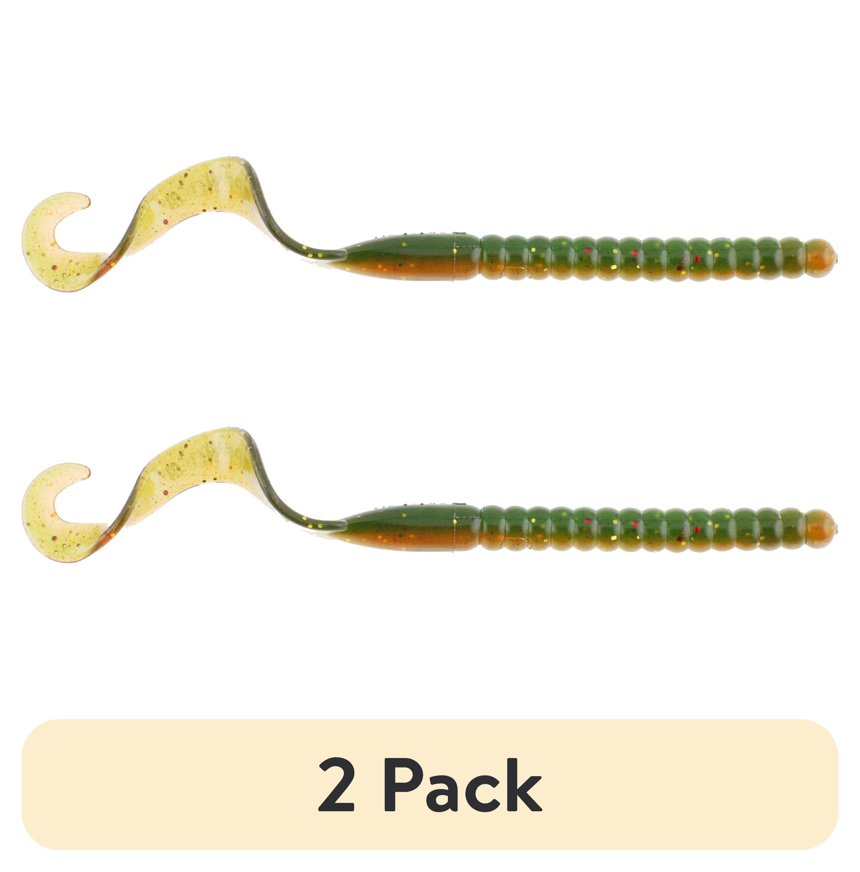 (2 pack) Berkley PowerBait® Power Worm Fishing Bait, Camo, 7in