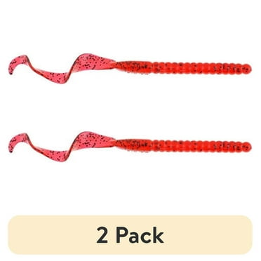 (2 pack) Berkley PowerBait® Power Worm Fishing Bait, Cherryseed, 7in