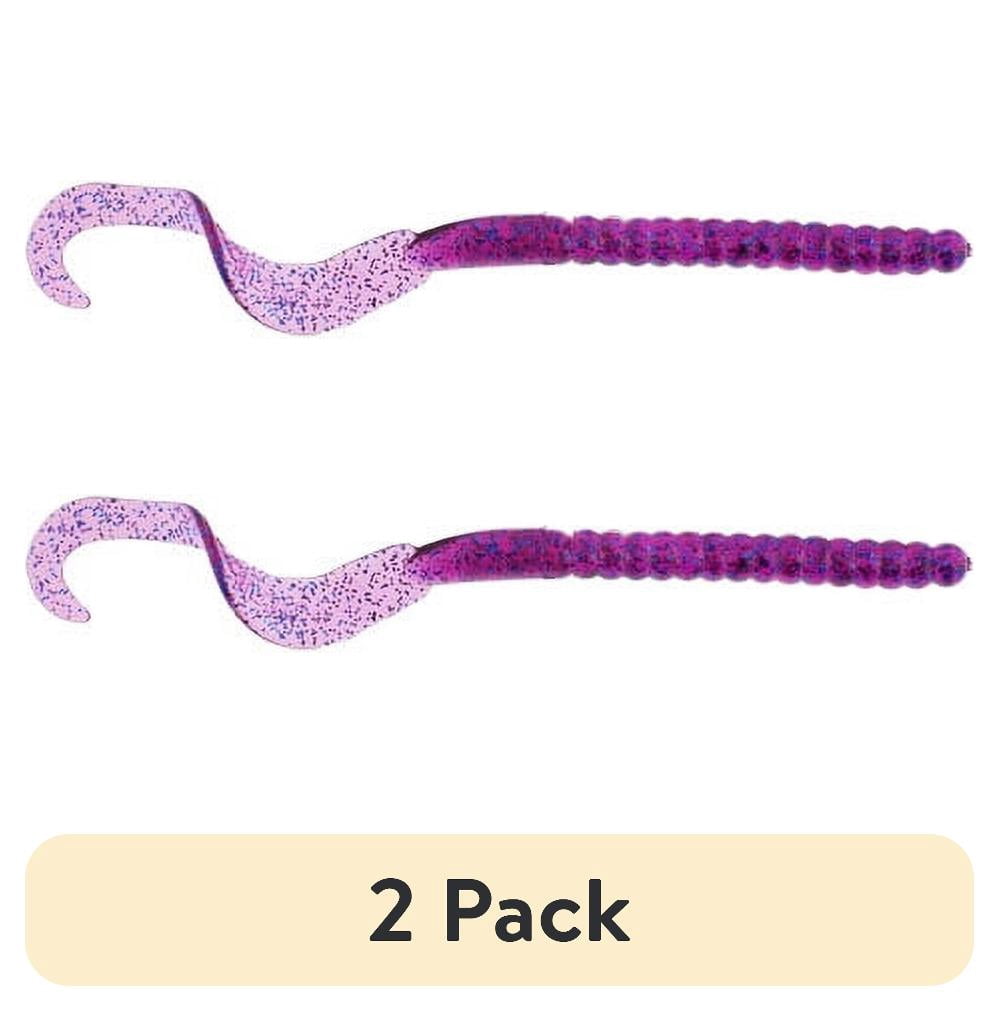 (2 pack) Berkley PowerBait® Power Worm Fishing Bait, Electric Grape, 7in