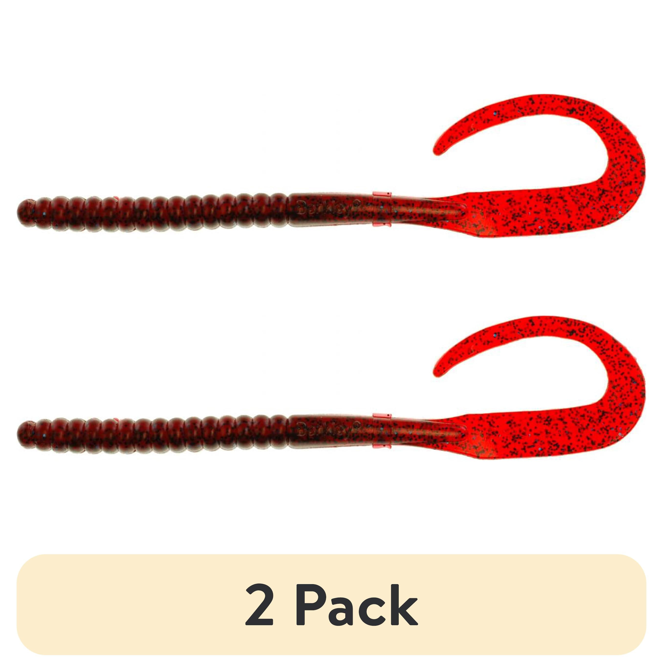 (2 pack) Berkley PowerBait® Power Worm Fishing Bait, Plum, 10in