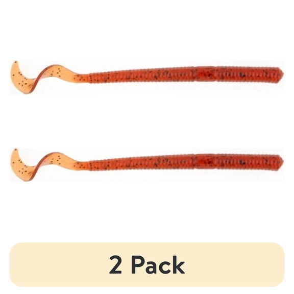 (2 pack) Berkley PowerBait® Power Worm Fishing Bait, Pumpkinseed, 4in