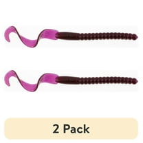 (2 pack) Berkley PowerBait® Power Worm Fishing Bait, Purple, 7in