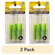 2 pack Berkley PowerBait Pre-Rigged Atomic Teasers Fishing Bait, Green Chartreuse