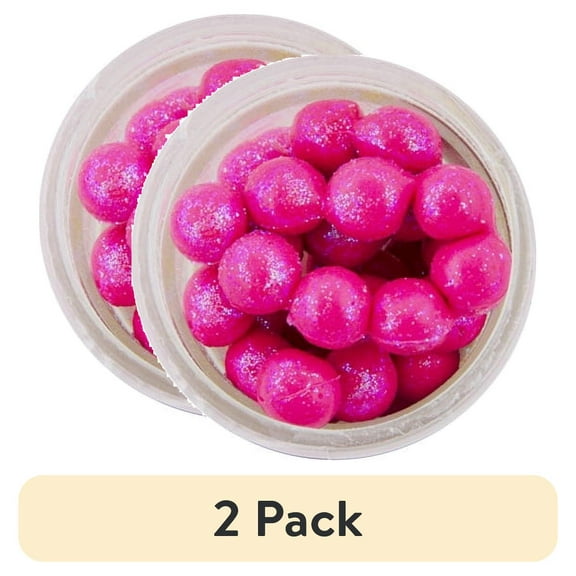 (2 pack) Berkley PowerBait Sparkle Power Eggs Floating Magnum Fishing Bait, Pink with Scales