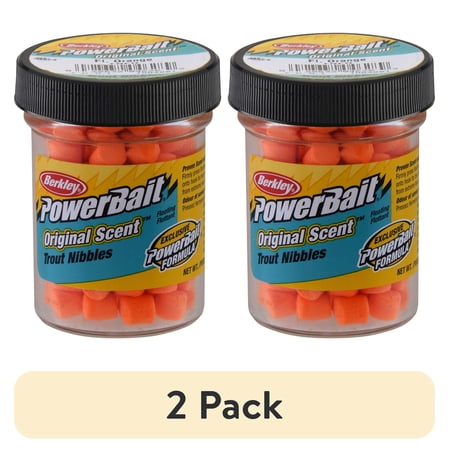 (2 pack) Berkley PowerBait Trout Nibbles Fishing Dough Bait