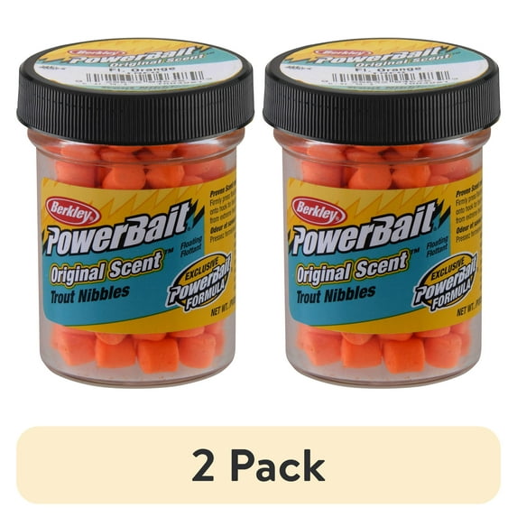 (2 pack) Berkley PowerBait Trout Nibbles Fishing Dough Bait